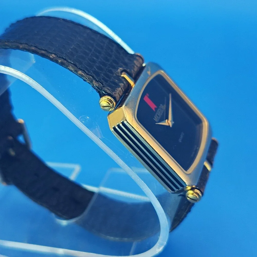 Rare Vintage‎ 1988 GUCCI Michelob Anheuser Busch Swiss Mens Watch Lizard Skin